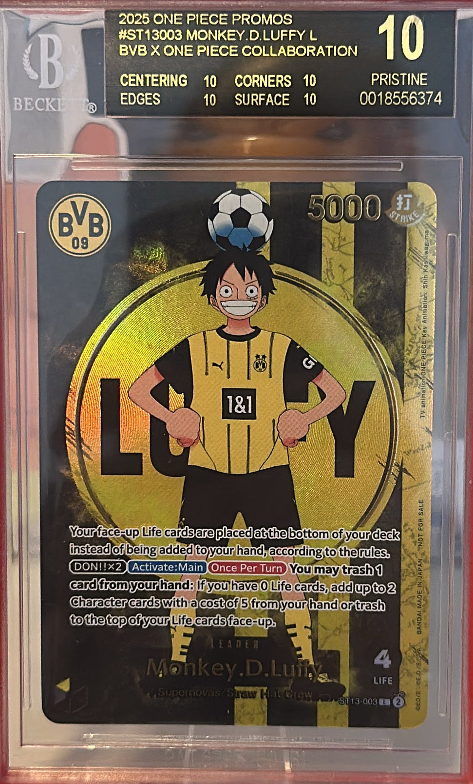 Monkey D. Luffy X BVB (P)(St13-003)  BGS Black Label