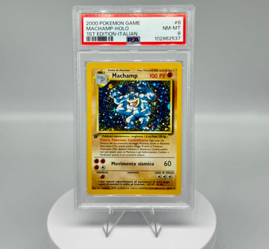 Carta Gradata Pokemon - Machamp Set base Holo 1 edizione